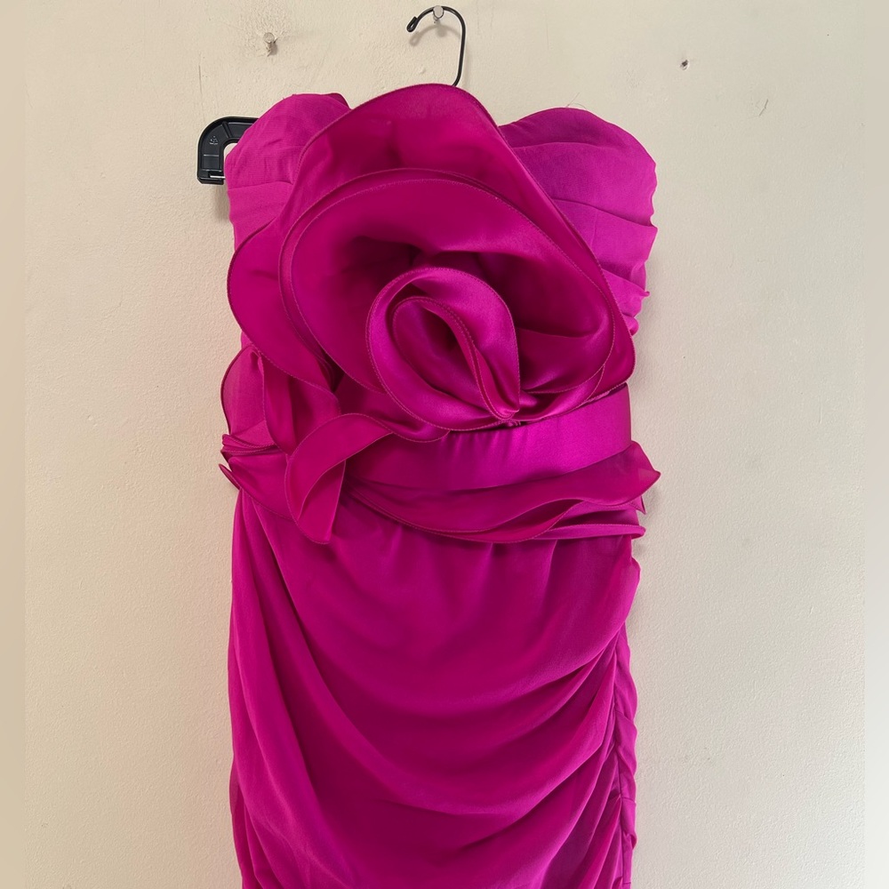 Marchesa Notte Pink Strapless Dress - Picture 2 of 13